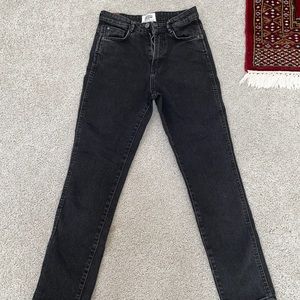 Zara black straight leg jeans size 2